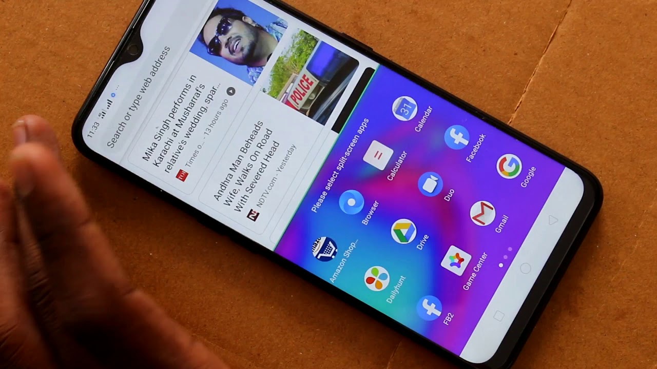 How to use split screen in Oppo A9