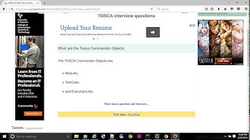 What are the Tosca Commander Objects. | javapedia.net