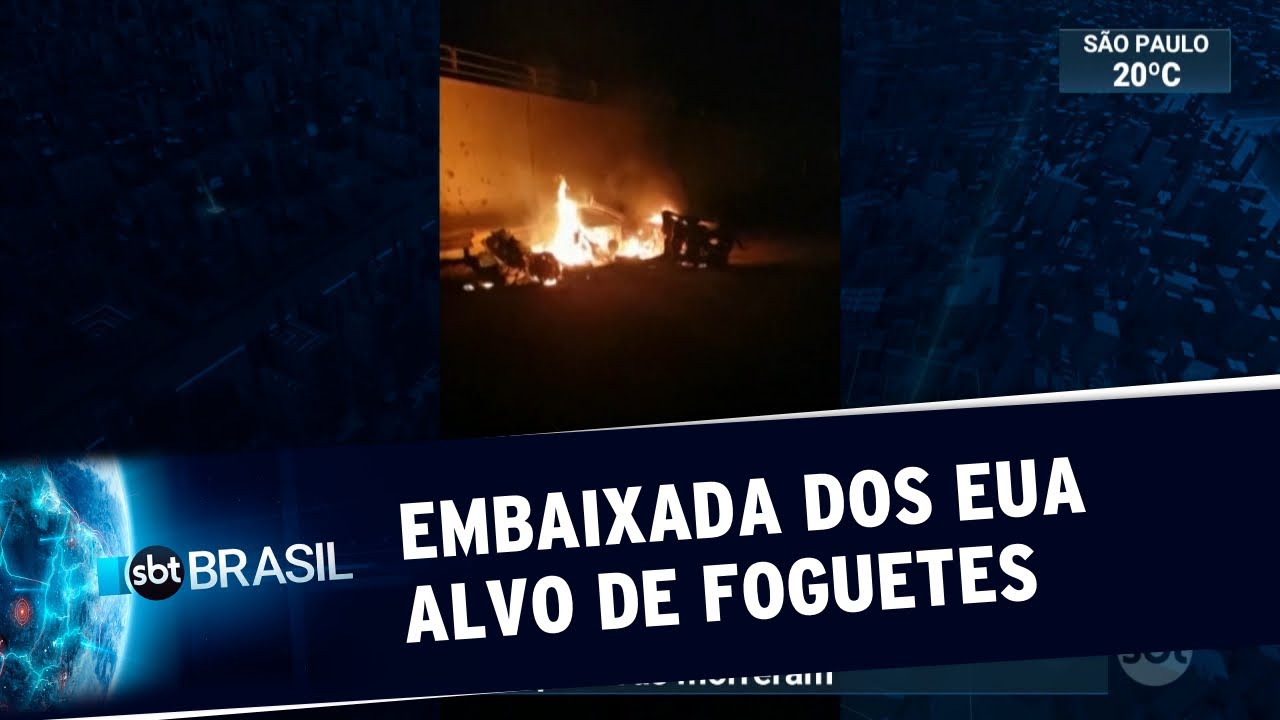 Embaixada dos EUA e base americana no Iraque foram alvos de foguetes | SBT Brasil (04/01/20)