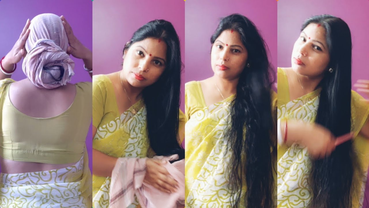 Long Wet Hair Towel Drying & Combing//Original Sound//Requested video