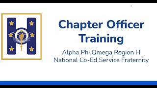 Alpha Phi Omega Region H | Preparing Officer Transitions and Training