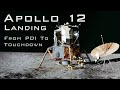 Apollo 12 landing from PDI to Touchdown