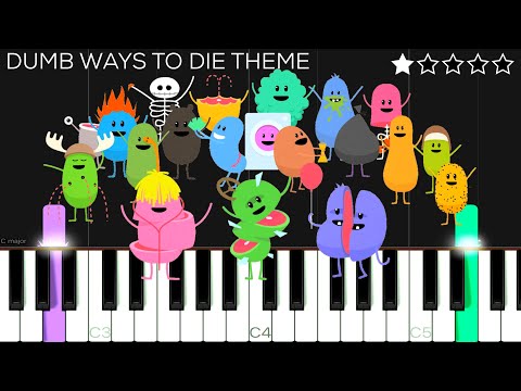 Dumb Ways To Die Theme EASY Piano Tutorial 