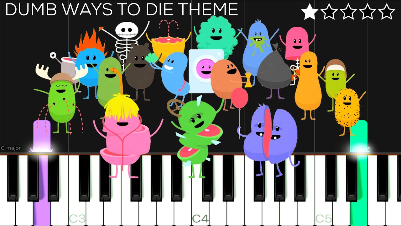 Dumb Ways To Die Theme | EASY Piano Tutorial
