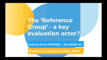 The Reference group   a key evaluation actor?
