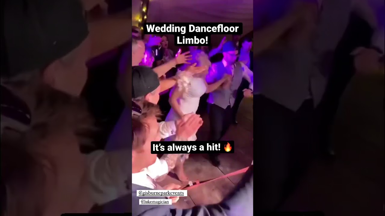 Wedding dance floor limbo! How low can you go? 