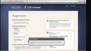 Setup LDS.org Account
