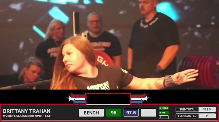 Brittany Trahan  1st place 545kg Total (Raw w/ Wra...