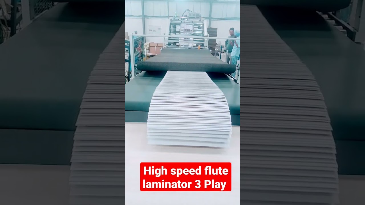 fully automatic flute laminator High Speed 3 ply