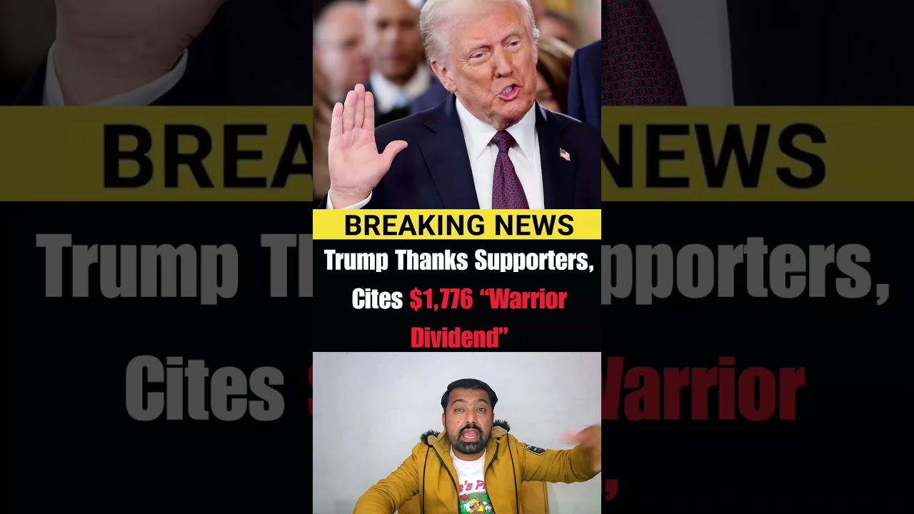 Трамп благодарит сторонников и называет «дивиденды воина» в размере 1776 долларов.