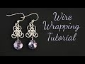Elegant Wire Wrapped Dangle Earrings Tutorial with Teardrop Briolettes | "Josephine"