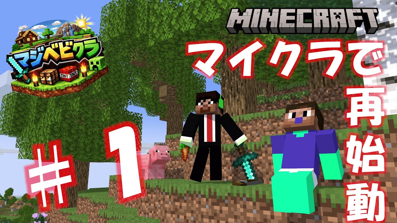 【マイクラ】マイクラに路線変更して再始動　#復帰　＃マイクラ　#グループ系　＃サバイバルシリーズ　＃マジベビクラ