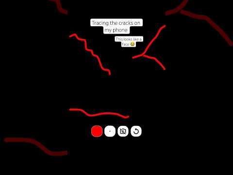tracing the cracks on my phone screen 😂😆