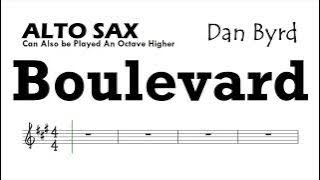 Boulevard Dan Byrd Alto Sax Sheet Music Backing Track Play Along Partitura