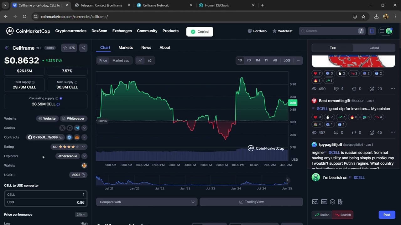Is Cellframe ($CELL) Token Legit or Scam ??
