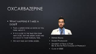 Oxcarbazepine (Oxtellar XR) Patient Counseling