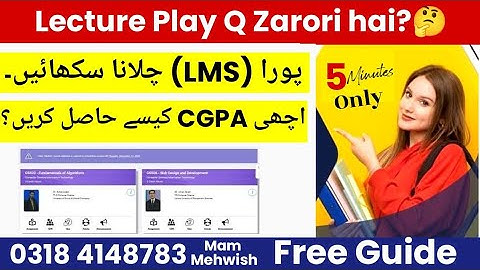 Vu Lms Complete Guidance || Lecture Attendance,Quizzes,Assignment,GDBs and Student Services