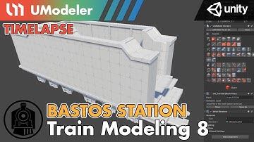 3D Modeling in Unity - Timelapse of Modeling & Unwrapping the train in Bastos Station (8/9)