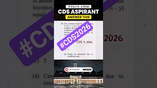 CDS Maths PYQ | UPSC Important Questions for CDS 2026 #cds2026 #tranding #feedshorts #cdsmath