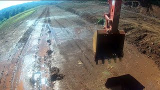 ESCAVADEIRA ABRINDO DRENO TRANCADO #linkbelt #excavator #capcut