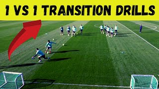 🎯1vs1 Dribbling Soccer Drills | 2 Attacking & Defending Transition