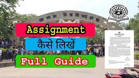 How to write Assignment || Full Guide || Assam university || CBCS.