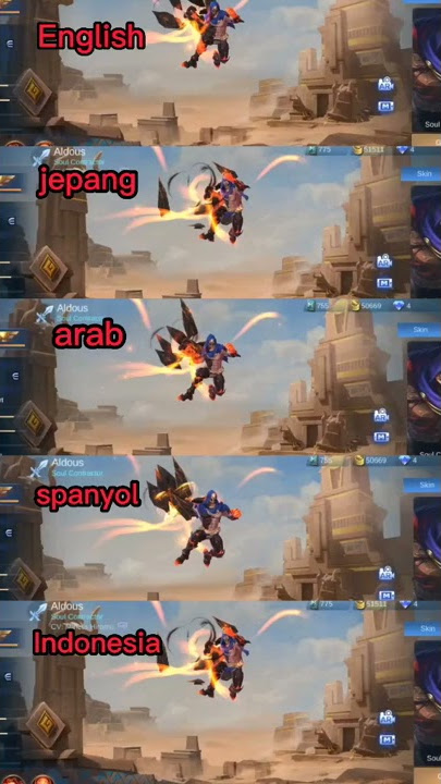 SUARA ALDOUS: ENGLISH, JEPANG, ARAB, SPANYOL, INDONESIA