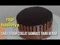 Cara siram coklat ganhace yang benar buat pemula | cara menghias kue ulang tahun|  cake decorating