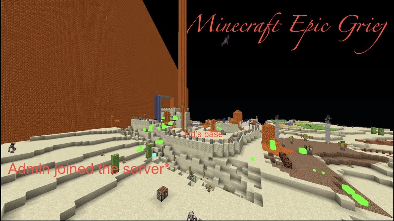 Griefing a kid's base on the italian gdr minecraft server with hacks! Epic*