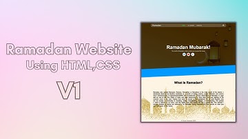 Ramadan Website Using Pure HTML,CSS