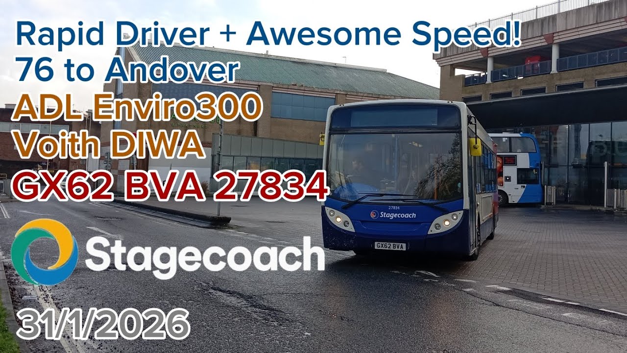 Rapid Driver + Awesome Speed! | ADL Enviro300 Voith | GX62 BVA 28834 ...