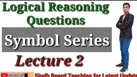 Logical Reasoning Questions (Symbol Series) MDCAT Lecture 2