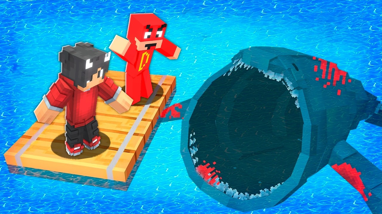 Vi Overlever BLOOP På Vores RAFT I Minecraft!