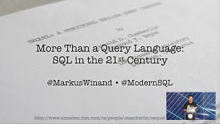 More Than a Query Language: SQL in the 21st Century - Markus Winnand - Bulgaria PHP Conference 2019