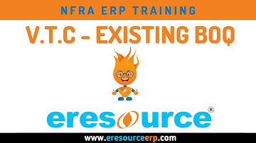How to create Variation to Contract in Existing Bill of Quantities Eresource Construction ERP?