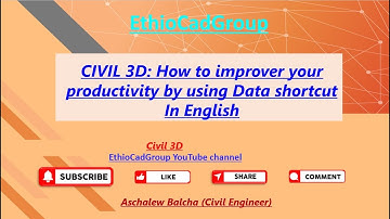 Civil 3d: How to improve productivity by using data shortcuts in English