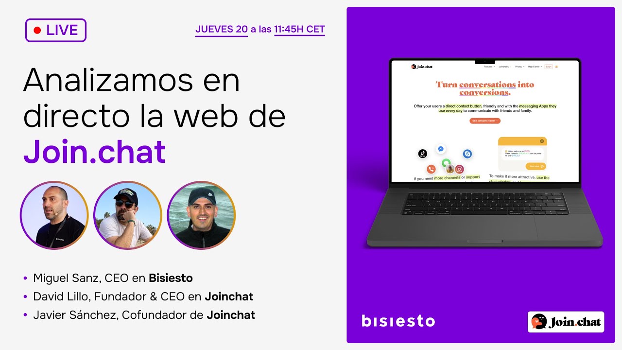 🔥 Live - Analizamos la web de Join.chat - YouTube