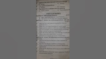 ICSE class 7 previous year question papers of Physics, Geography and Computer