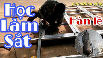 Chia sẻ cách hàn lề cửa sắt 4 cánh |học làm sắt |#phucthien vlog