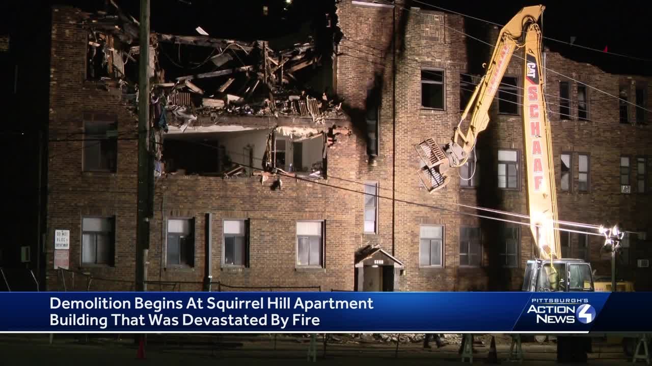 Demolition begins on Squirrel Hill apartment building days after ...
