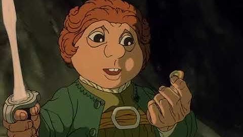 Gollum And The Ring - First cinematic appearance | The Hobbit | Lord of the rings cartoon 1977