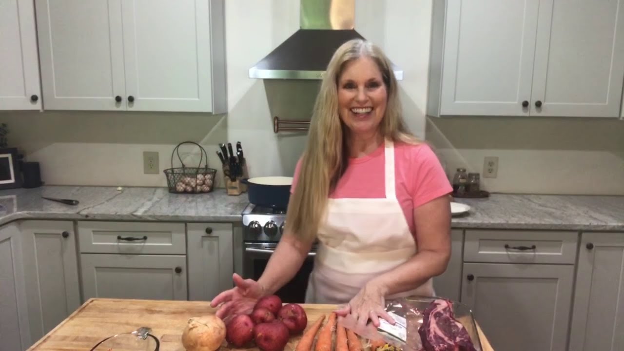 Delicious Dry Aged Grass Fed Chuck Roast with Potatoes and Carrots