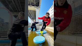 真冬の水上アスレチックに挑戦してみた! #検証 #tiktok #実験 #アスレチック #やってみた #遊び #sasuke #公園 #日常vlog #vlog