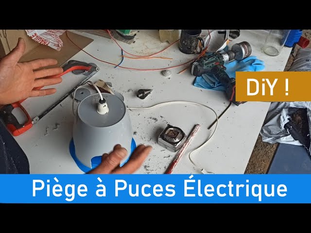 Piège à puces, piège à puces électrique et piège à lutte antiparasitaire  Capteur de puces collant intérieur Piège à lampe avec disques collants et  ampoules