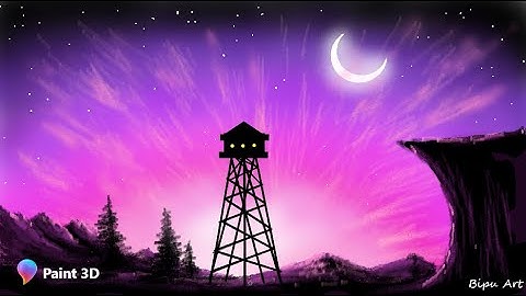 How to Draw - in computer| Paint 3D tutorial | Paint 3D | paint in computer | scenery drawing