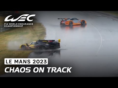 Chaos on track as rain appears 🌧️ I 2023 24 Hours of Le Mans I FIA WEC