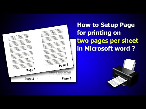 Video: How To Print Two Pages On One Sheet