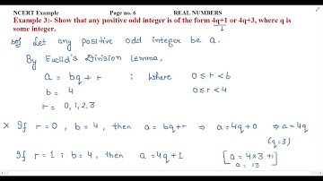 Show that any positive odd integer is of the form 4q+1 or 4q+3, where q is some integer.
