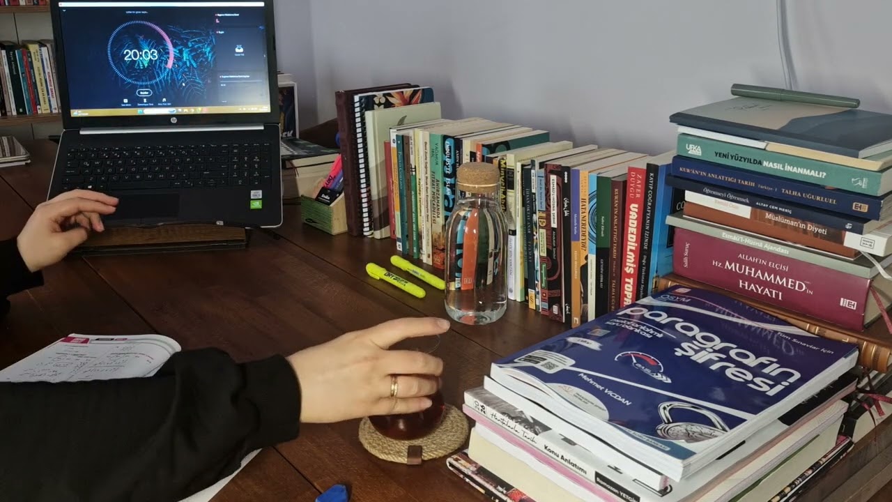 Pomodoro tekniği ile ders çalışalım / Studying using the Pomodoro technique. Study with me 🫶 #study 