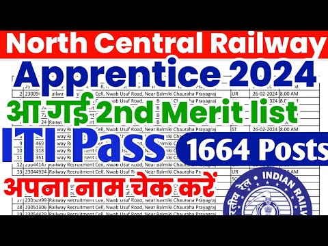 Ready go to ... https://youtu.be/kFYoFODJ1uc [ à¤ à¤à¤ NCR Prayagraj Apprentice 2024 2nd Merit list, Railway Apprentice 2nd Merit list Out 2024]